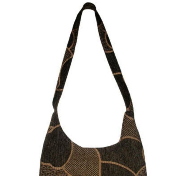 Melenart Crossbody Bag Womens Brown Handmade Upholstery Cotton Blend Casual - Picture 2 of 3